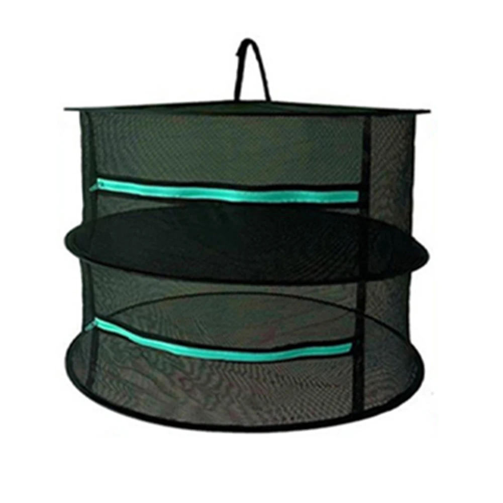

8 Layer Drying Net for Herbs Fish Hanging Basket Folding Dry Rack Sturdy Built in Steel Wire Ring Ample Space for Drying