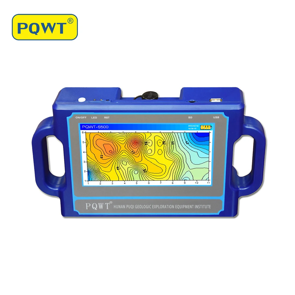 

PQWT S500 Free shipping water detector water well drilling point locator auto mapping fresh result underground water detector