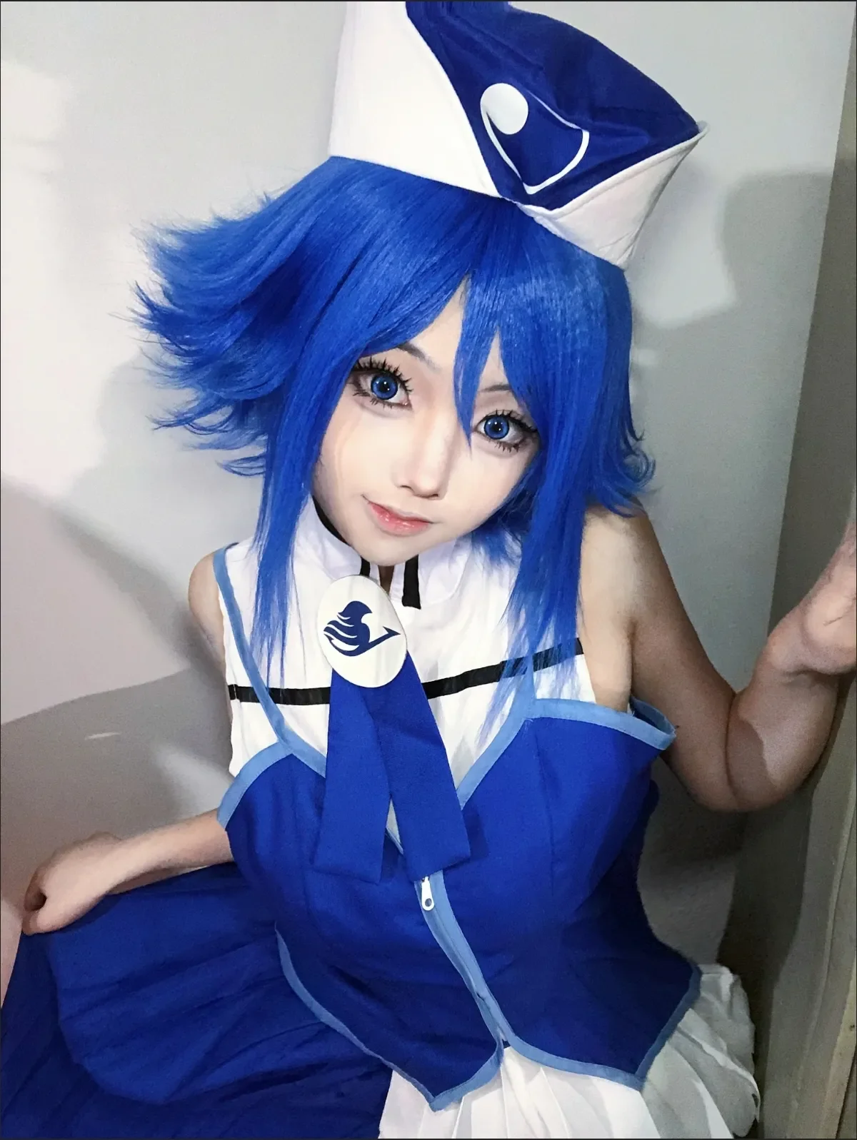 Anime Rain Woman Juvia Lockser Cosplay Costume Phantom Lord Member Uniform Women Strappy Jacket Vest Skirt Outfit For Halloween view 5