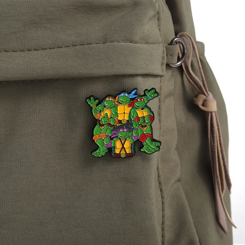 Teenage Mutant Ninja Turtle Enamel Pin Custom Funny Cartoon Animal Brooch Bag Lapel Badges Funny Jewelry Gifts For Kid