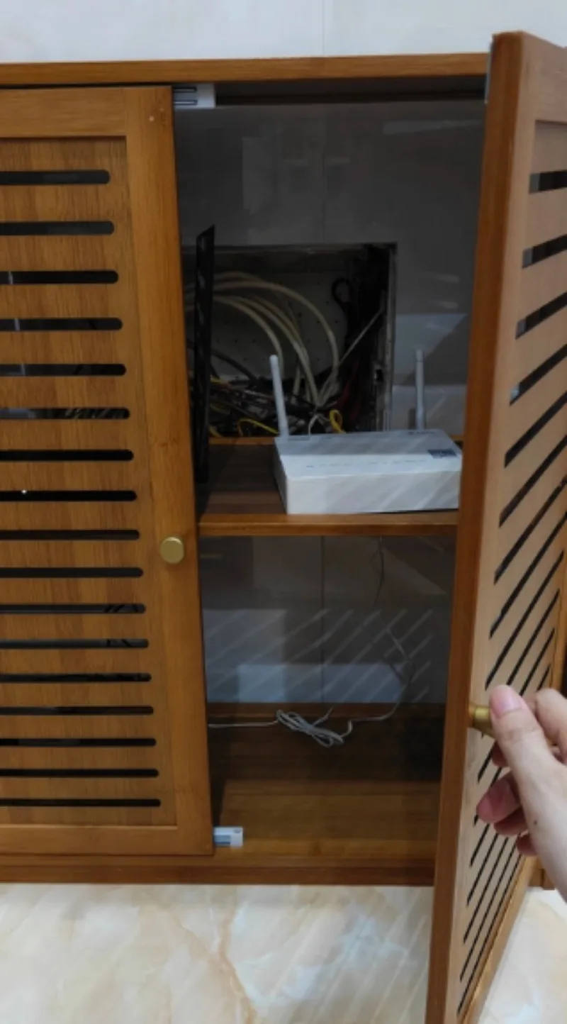 Floor‑Standing WiFi Modem Storage Organizer Box, Household Office Cable‑Management Hider For Router & Power Strip