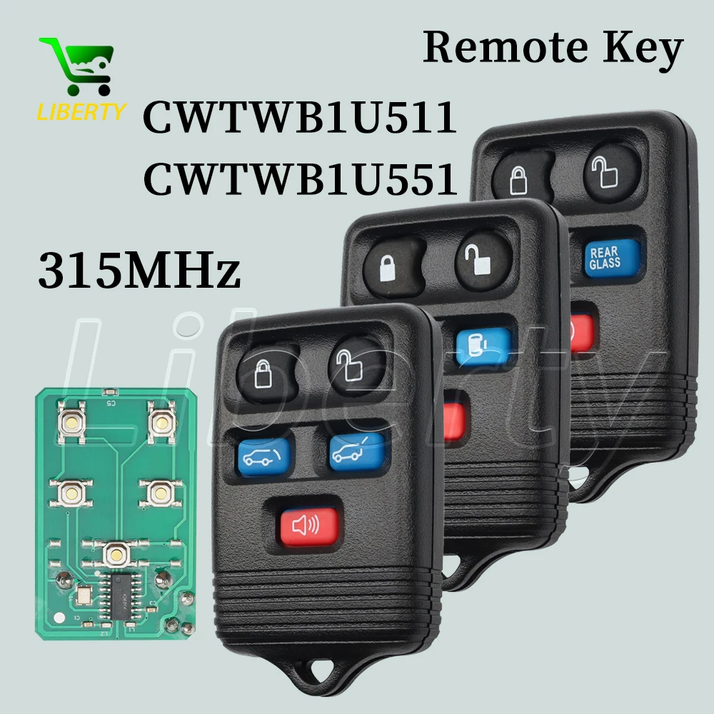 

Liberty CWTWB1U511/551 315MHz Car Remote Control Key For Ford Windstar Freestar Mercury Monterey Expedition Lincoln Navigator