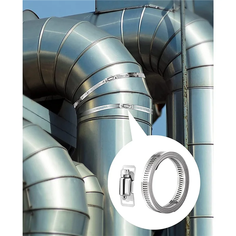 

AB41-2X Регулируемые хомуты для шлангов из нержавеющей стали 304, набор хомутов для червячных каналов «сделай сам», для радиатора/автомобильной и механической сантехники