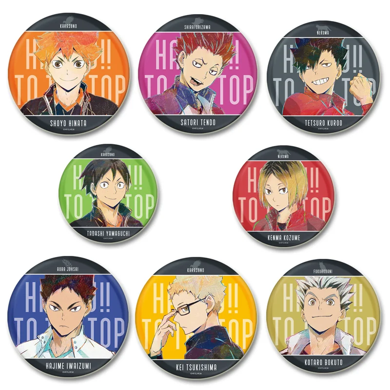 

Anime Haikyuu!! Badges on Backpack Accessories Kenma Kozume Round Handmade Pins Cartoon Brooches for Clothes Bag Decor Gifts