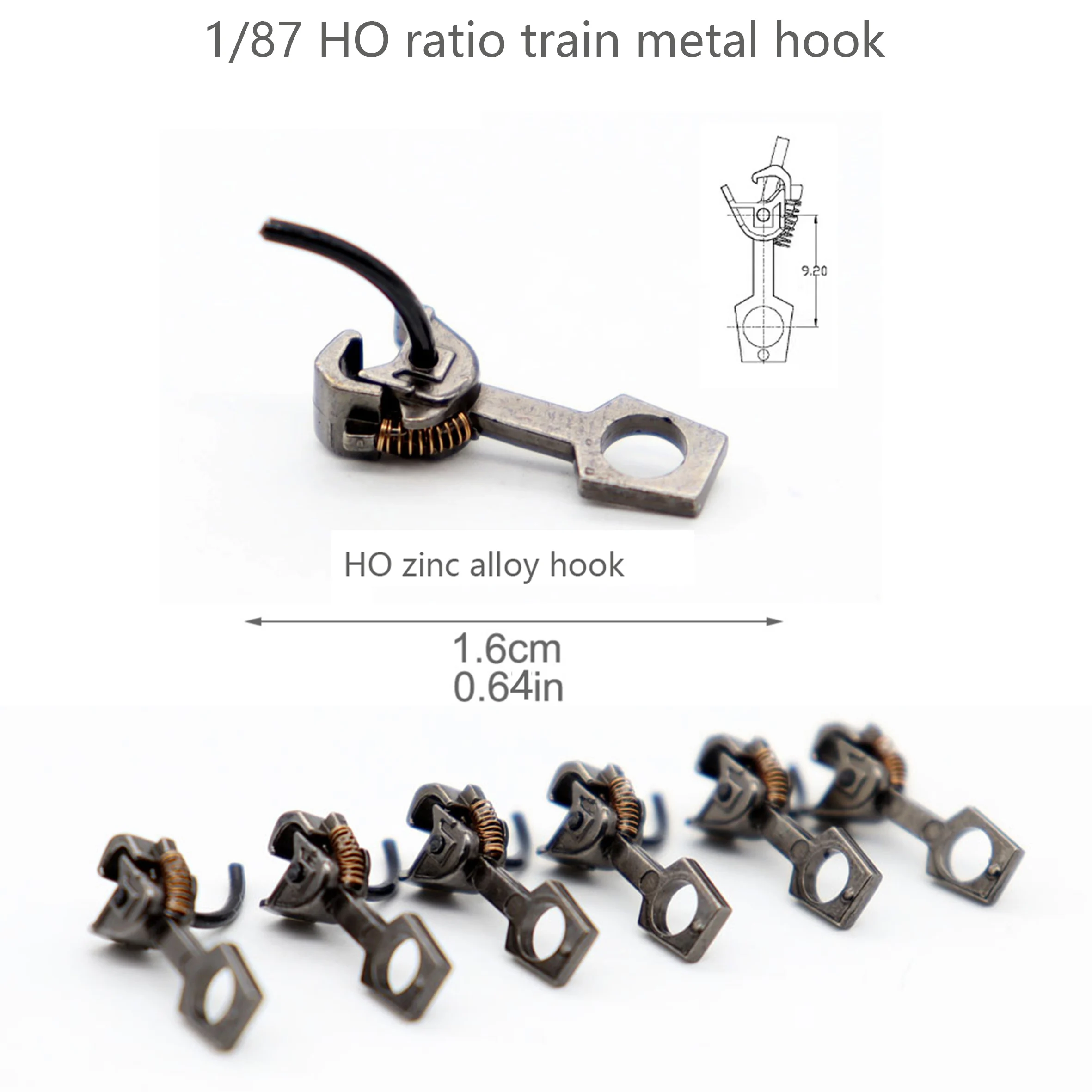 1/87 HO ratio train metal hook  Train model locomotive carriage connection accessories