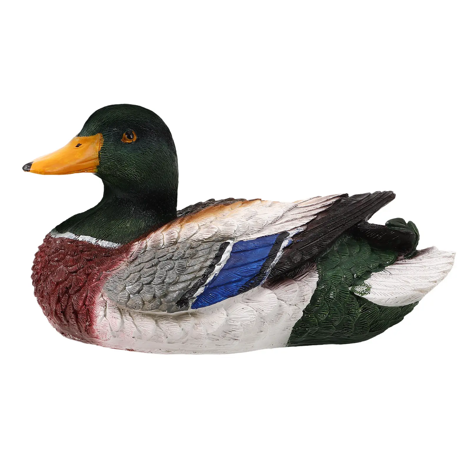 Garden Floating Duck Statue Resin PU Crafted Water Resistant Pond Decor with Smooth Edges Safe Touch Cheerful Atmosphere