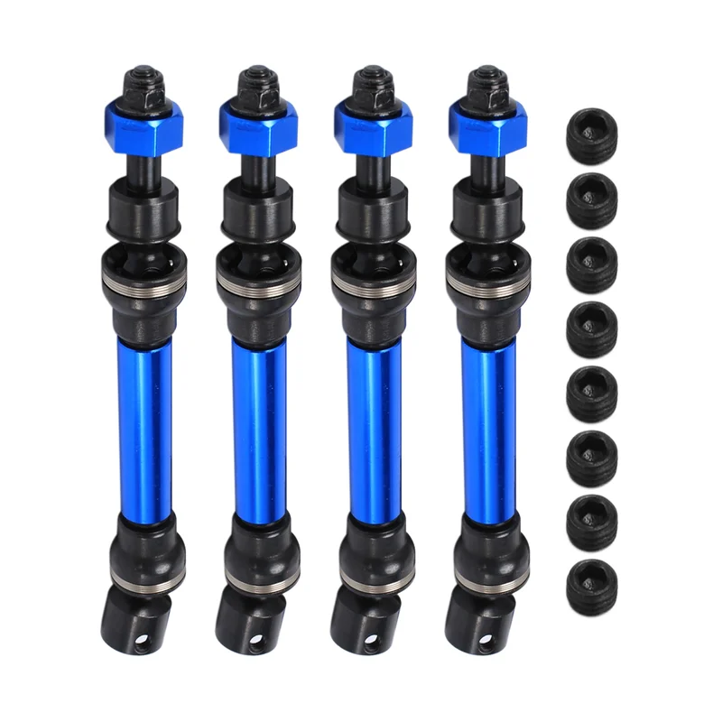 

T89C 4Pcs Metal Steel Front and Rear Drive Shaft CVD for Arrma 1/10 SENTON VORTEKS Big Rock Upgrade Parts,2