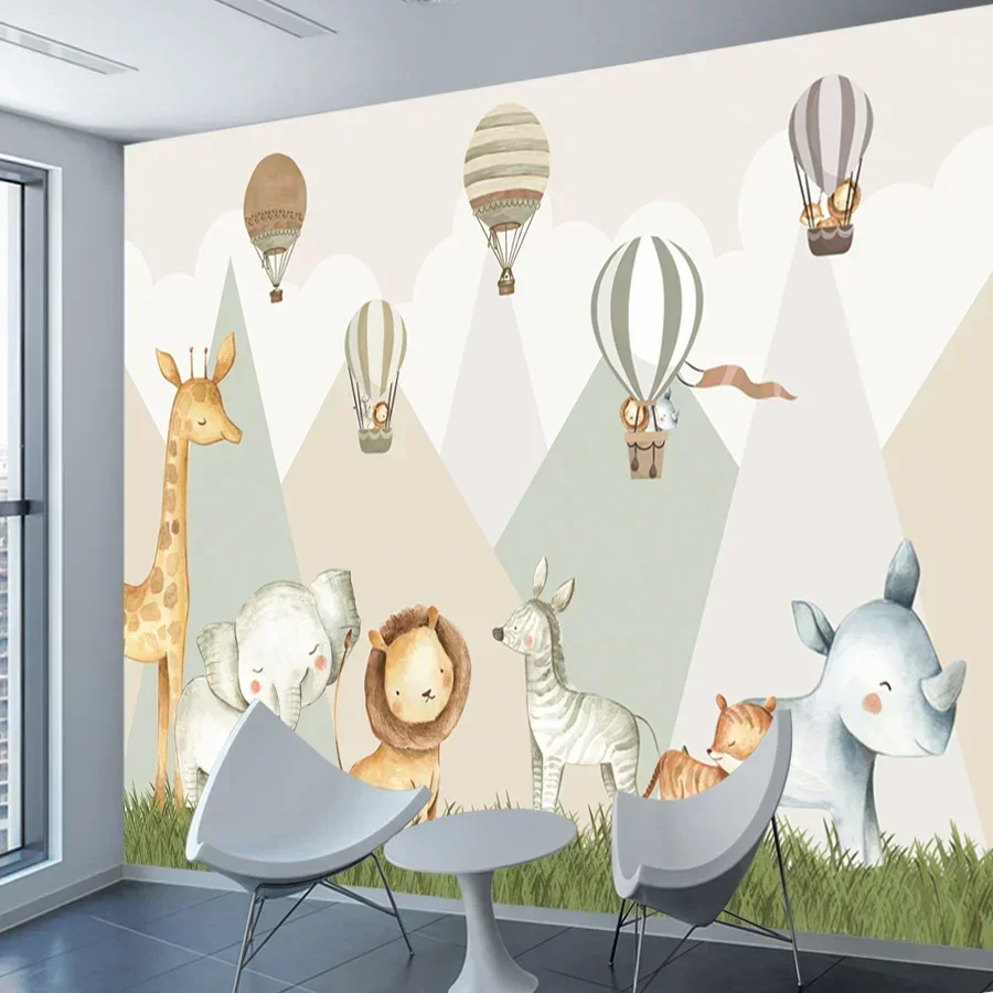 

Modern Easy to Apply Peel and Stick Wallpaper for Living Room Contact Paper Wall Panel Jungle Safari Animal Baby's Bedroon Mural