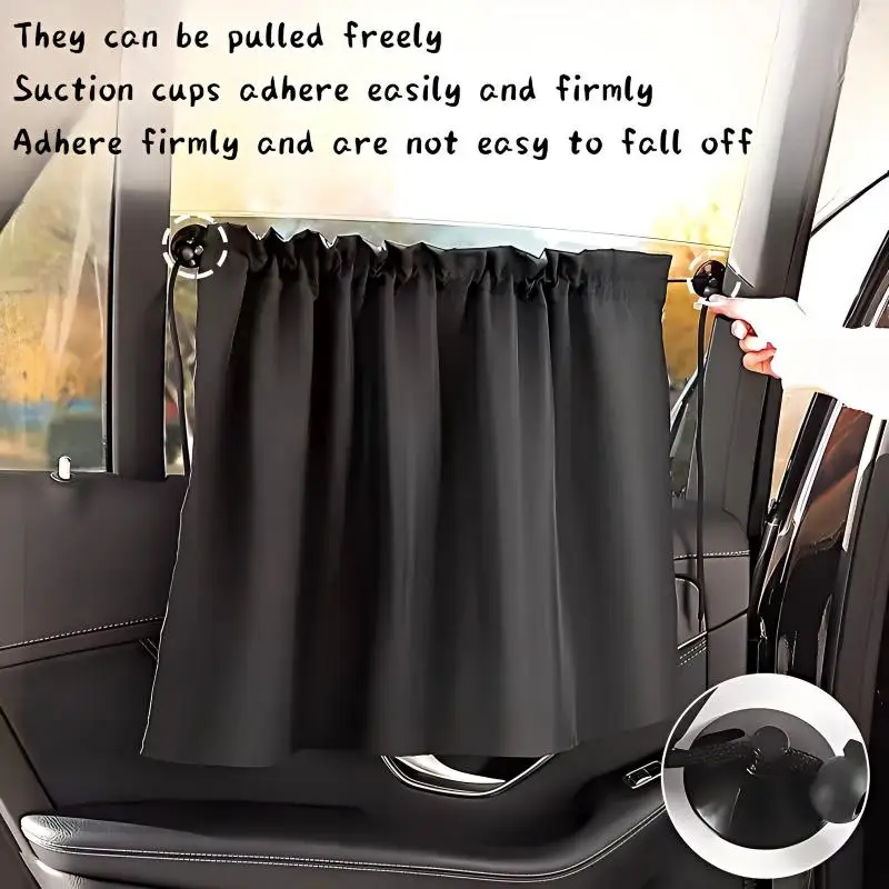 Immagine 3: Tenda Parasole Portatile per Auto 1/2/4 Pezzi con Ventosa, Protezione UV, Isolamento Termico, Schermo Privacy per Bambini e Viaggi in Auto