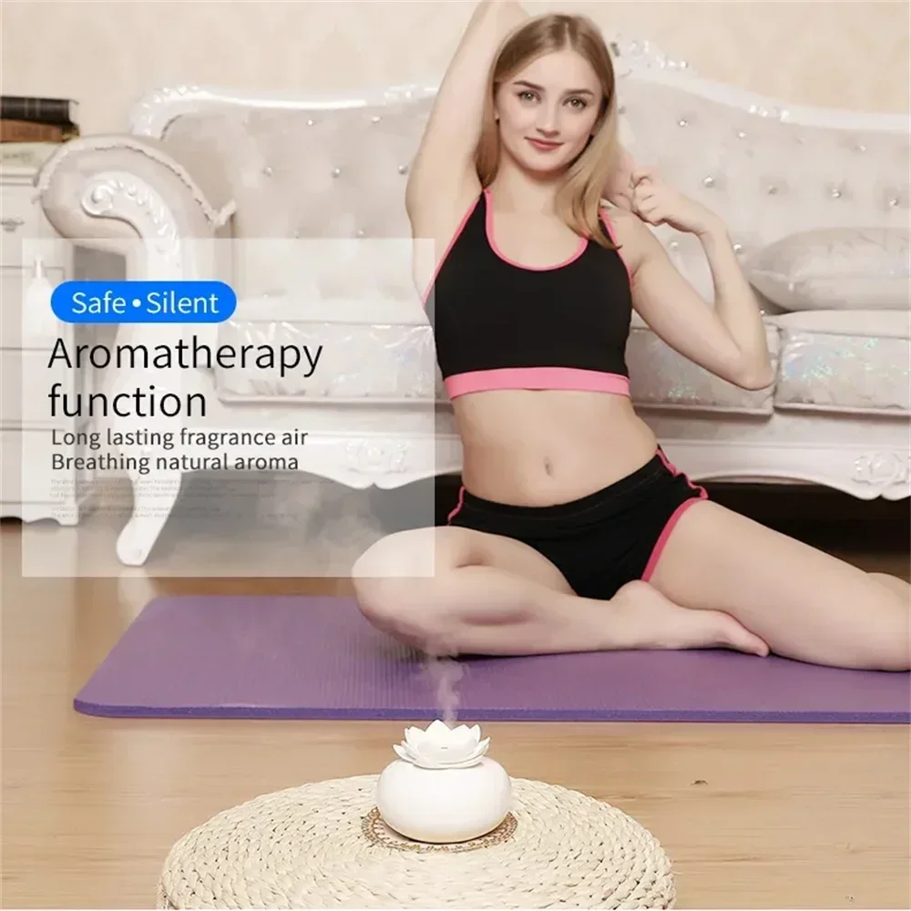 Umidificadores De Ar 200ml Cute Flower Essential Oil Diffuser Decorative Aromatherapy Car USB Mini Air Humidifier for Home Spa