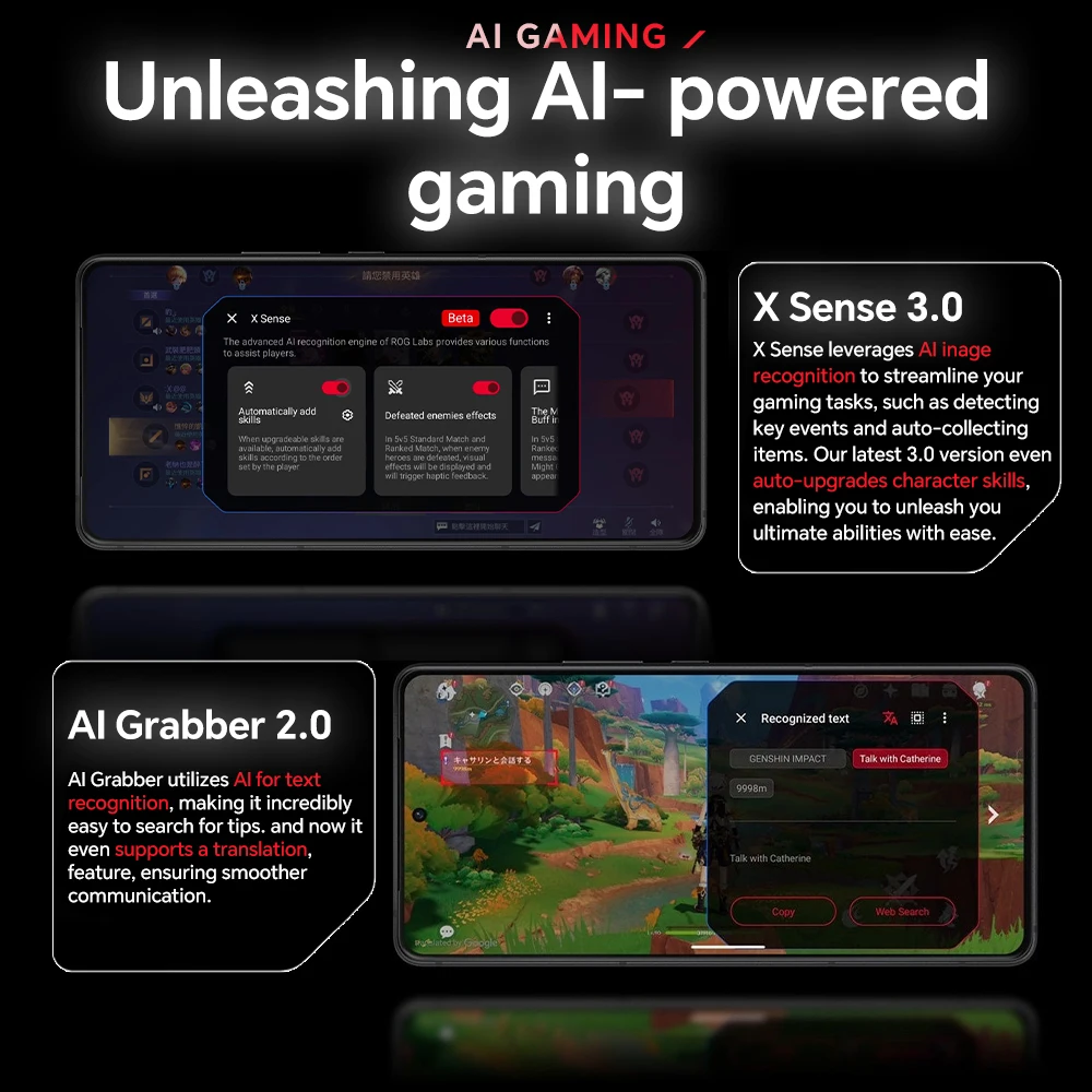 New ROG Phone 9 FE 5G Gaming Phone Snapdragon 8 Gen 3 6.78'' 185Hz E-Sports LTPO AMOLED Display Sony 50MP Camera 5500mAh Battery