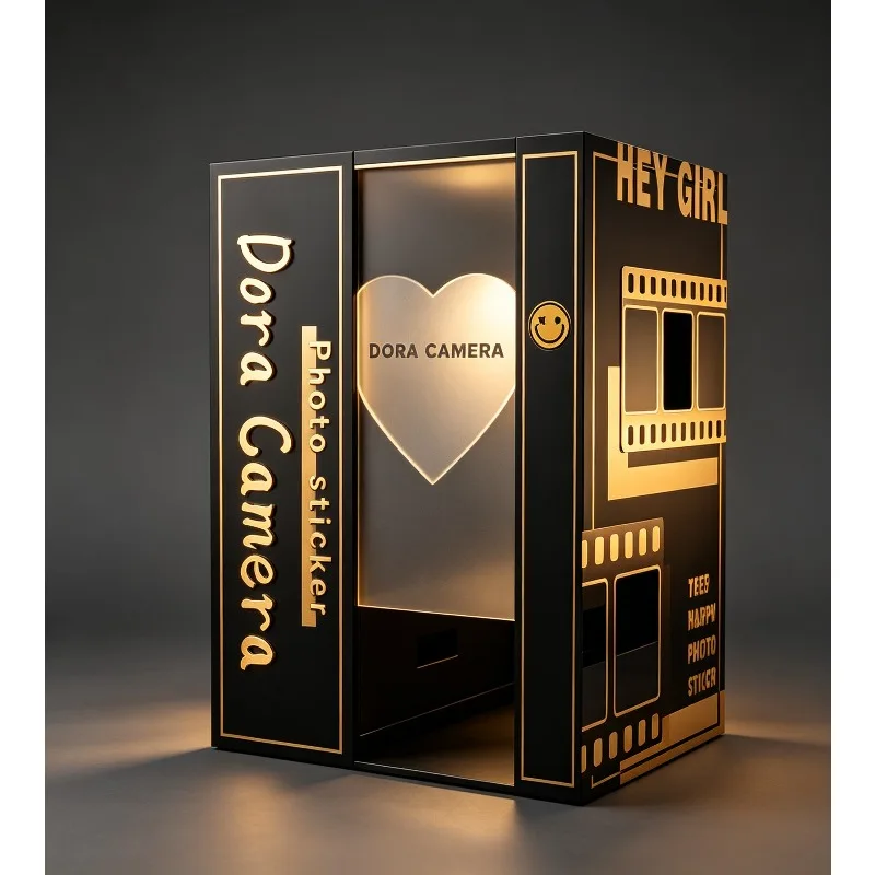 Professional Self-service Photo Booth Vending Machine Touch Screen Photo Booth with Camer/ Printer Business Coin-operated
