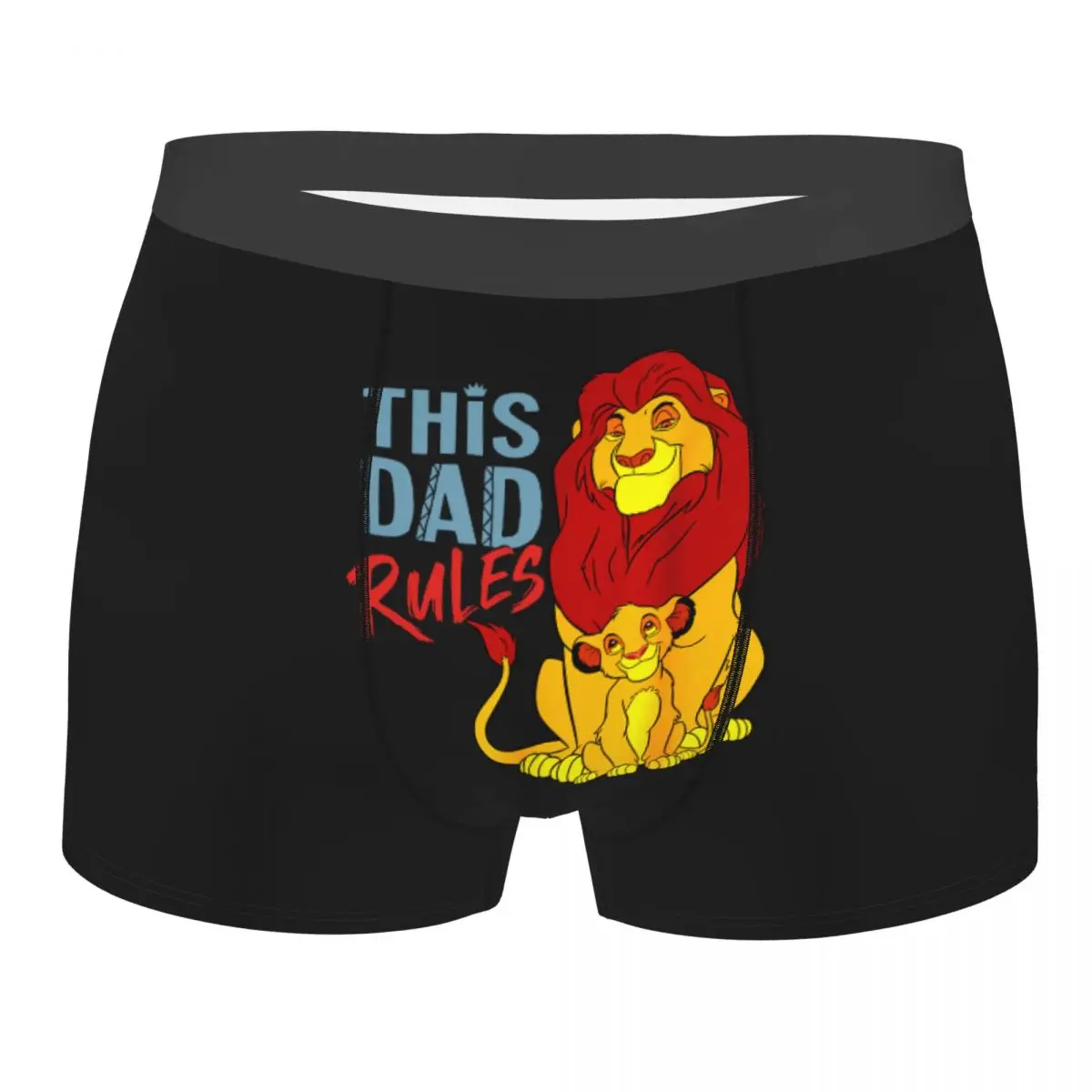 

Men The Lion King This Dad Rules Simba Boxer Briefs Shorts Panties Breathable Underwear Disney Male Sexy Underpants