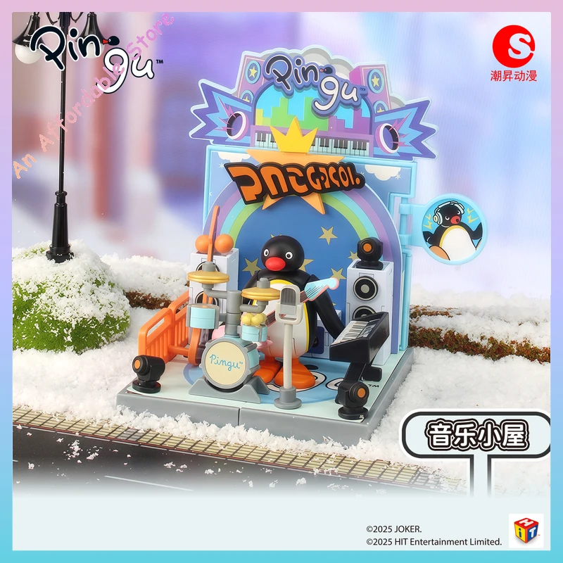 Pingu sonho cabine caixa cega série original mistério ovo relógio ornamento brinquedo na moda para crianças presente de aniversário em estoque
