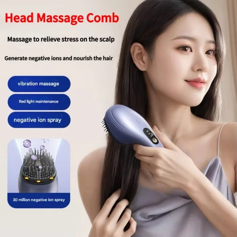 

Red Light Care Hair Electric Head Massage Comb Intelligent Voice Function Home Use Electric Head Massage Comb Scalp Massager