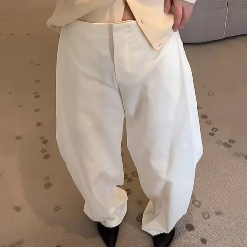 Women's wide-leg pants, pleated casual and versatile pants, high-quality straight-leg pants for commuting, 2026, new style, Y2K