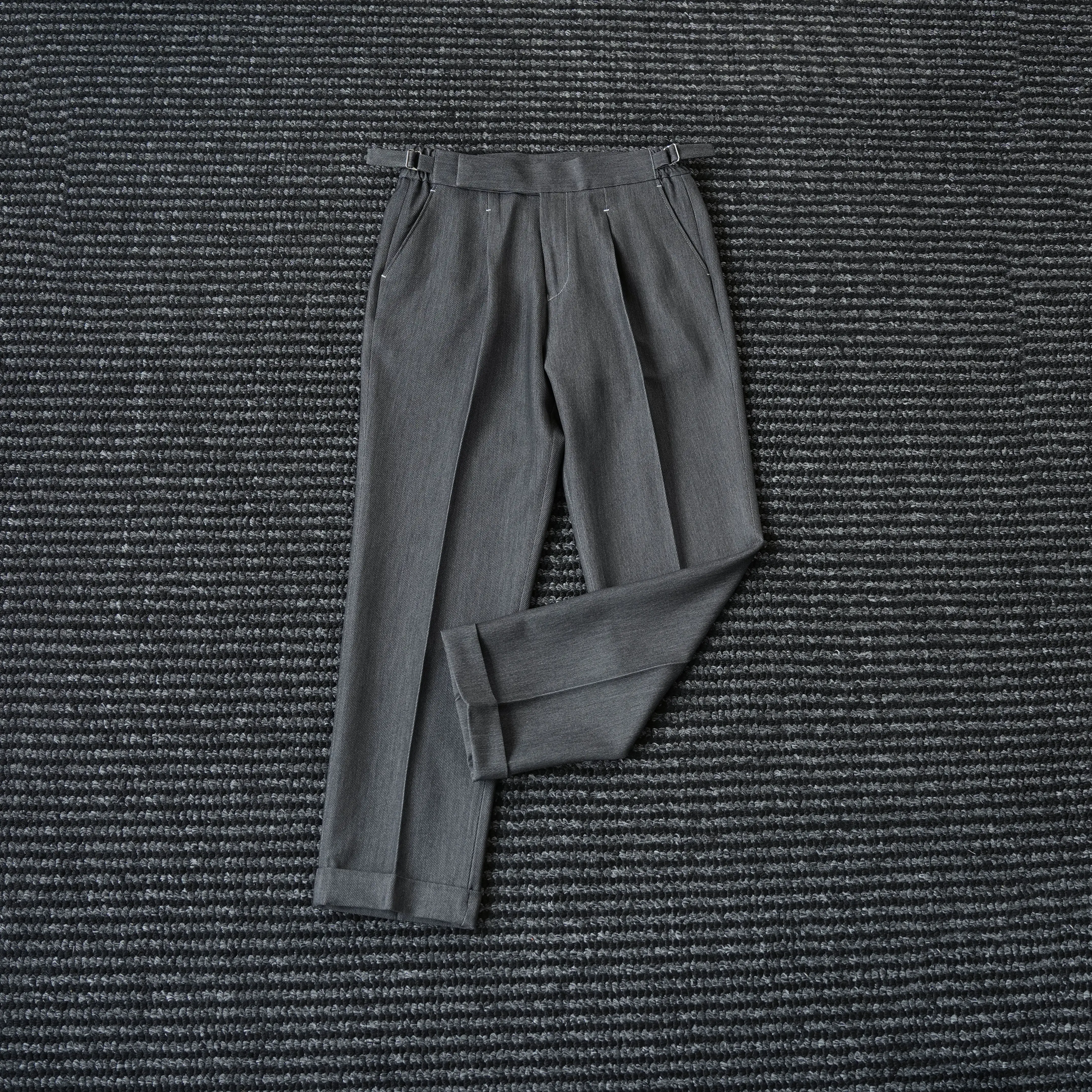 

Мужские элегантные брюки из твила прямого кроя, легкие, роскошные, повседневные, в стиле haute couture.