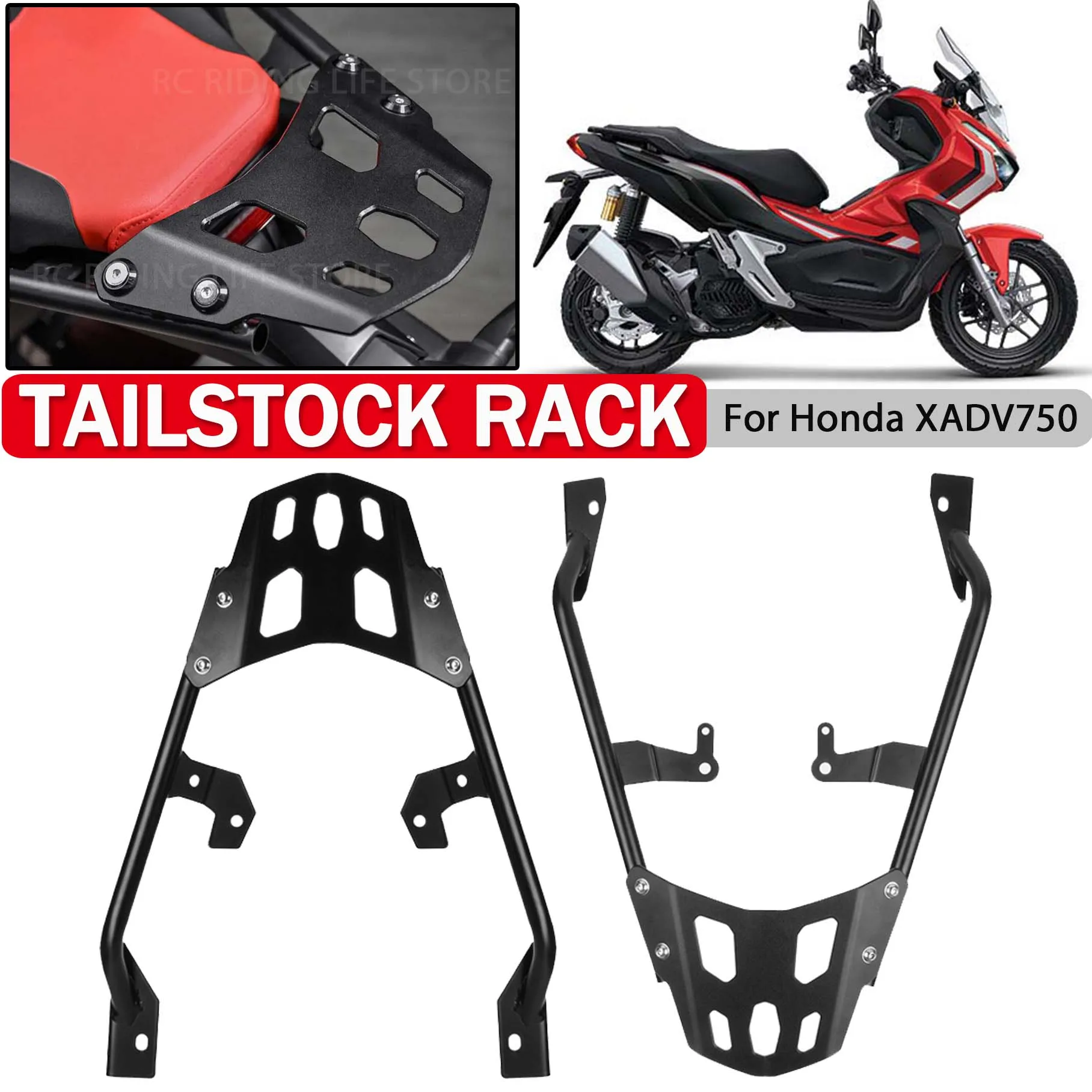 

For Honda X-ADV750 XADV750 750 XADV 750 2017-2023 2024 Motorcycle Tailstock Rack Rear Luggage Cargo Trunk Bracket Armrest Holder