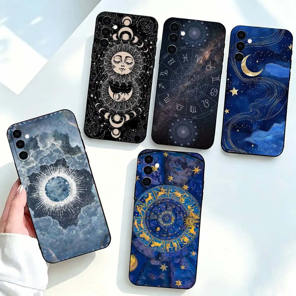 Astrology Star Signs-s Phone Case For Samsung Galaxy A73,A72,A71,A70,A53,A52,A51,Soft Silicone Black Cover