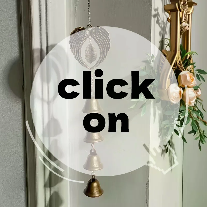 جرس الرياح المعدني، زخرفة معلقة من الحديد المطاوع مع سلسلة، حديقة خارجية، ديكور منزلي #2