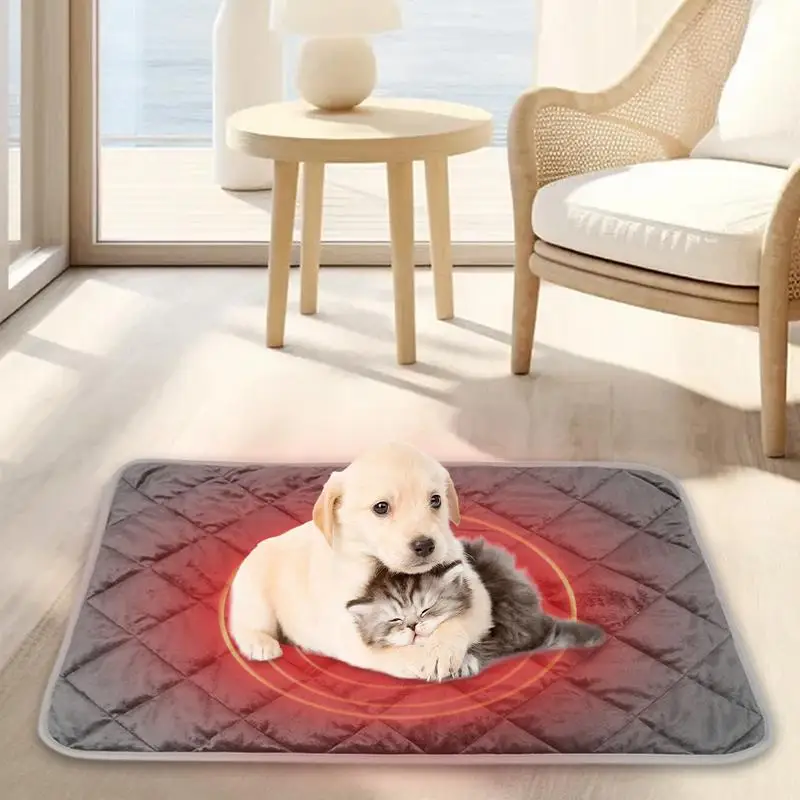 Heating Pad For Cats Pet Blanket Temperature Sensing Self Warming Dog Cat Pad Heated Cat Mat Thermal Blanket Anti Slip And