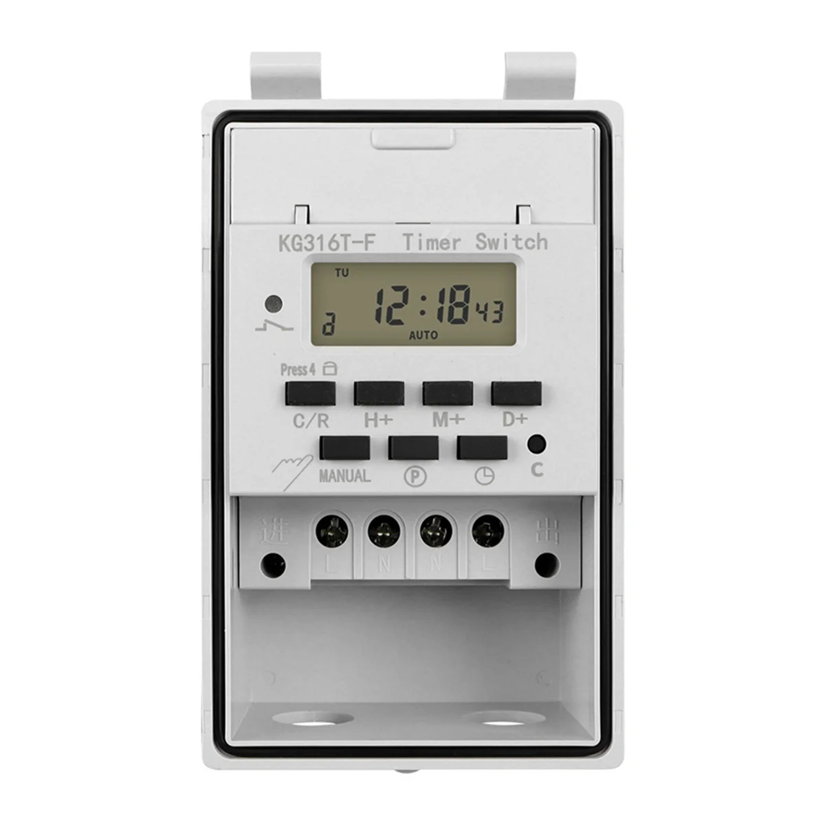 Automatic Digital Timer Switch Relay Programmable Timer Controllor with Outdoor Waterproof Box 220V