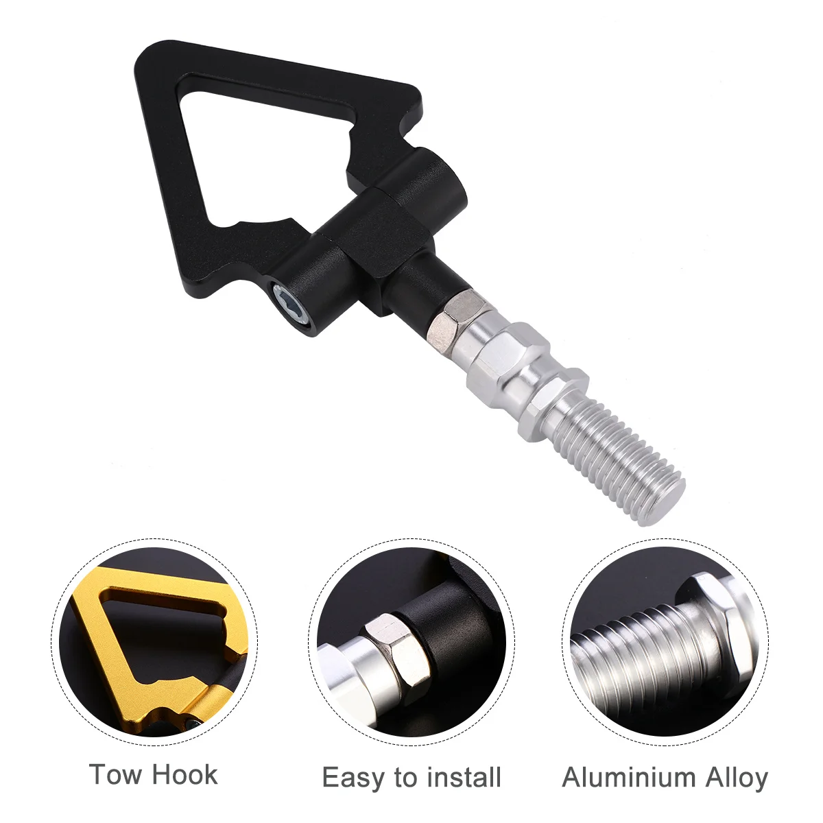 

Universal Aluminum Alloy Tow Hook Triangle Ring for Car Front Rear Bumper Racing Style Towing Accessories Tow Hook