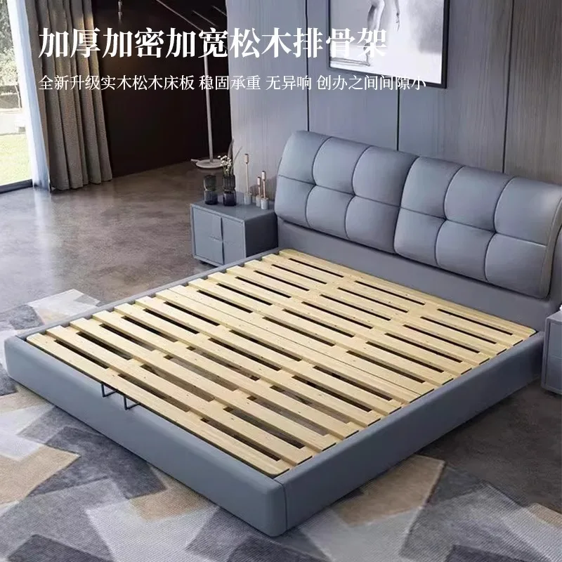 New master bedroom high-end atmosphere modern simple soft bag wedding bed