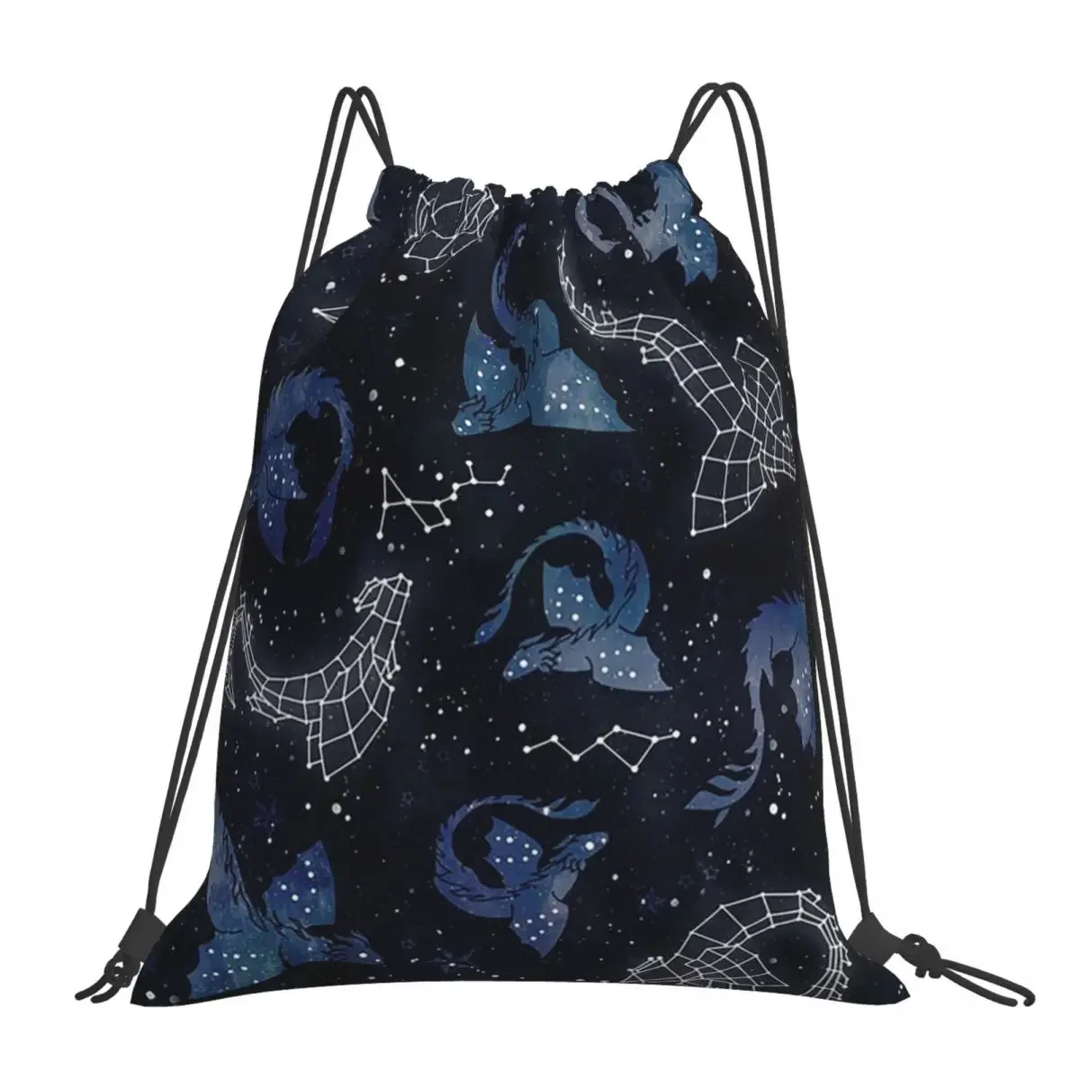 Dragon Star Constellations Backpacks Multi-function Portable Drawstring Bags Drawstring Bundle Pocket Sports Bag BookBag