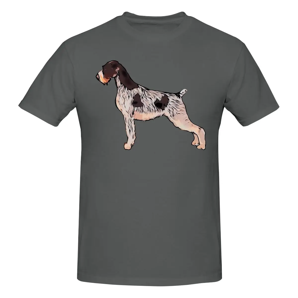 Funny German Wirehaired Pointer Deutsch Drahthaar Men's T-shirt Printed Tops are loose and slim fit Women's T-shirts