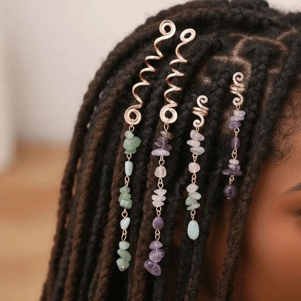 

Styling Hair Accessories Dreadlock Hair Jewelry Hip-hop Long Tassel Dangle Dreadlock Side Clip Sweet DIY Hair Charms