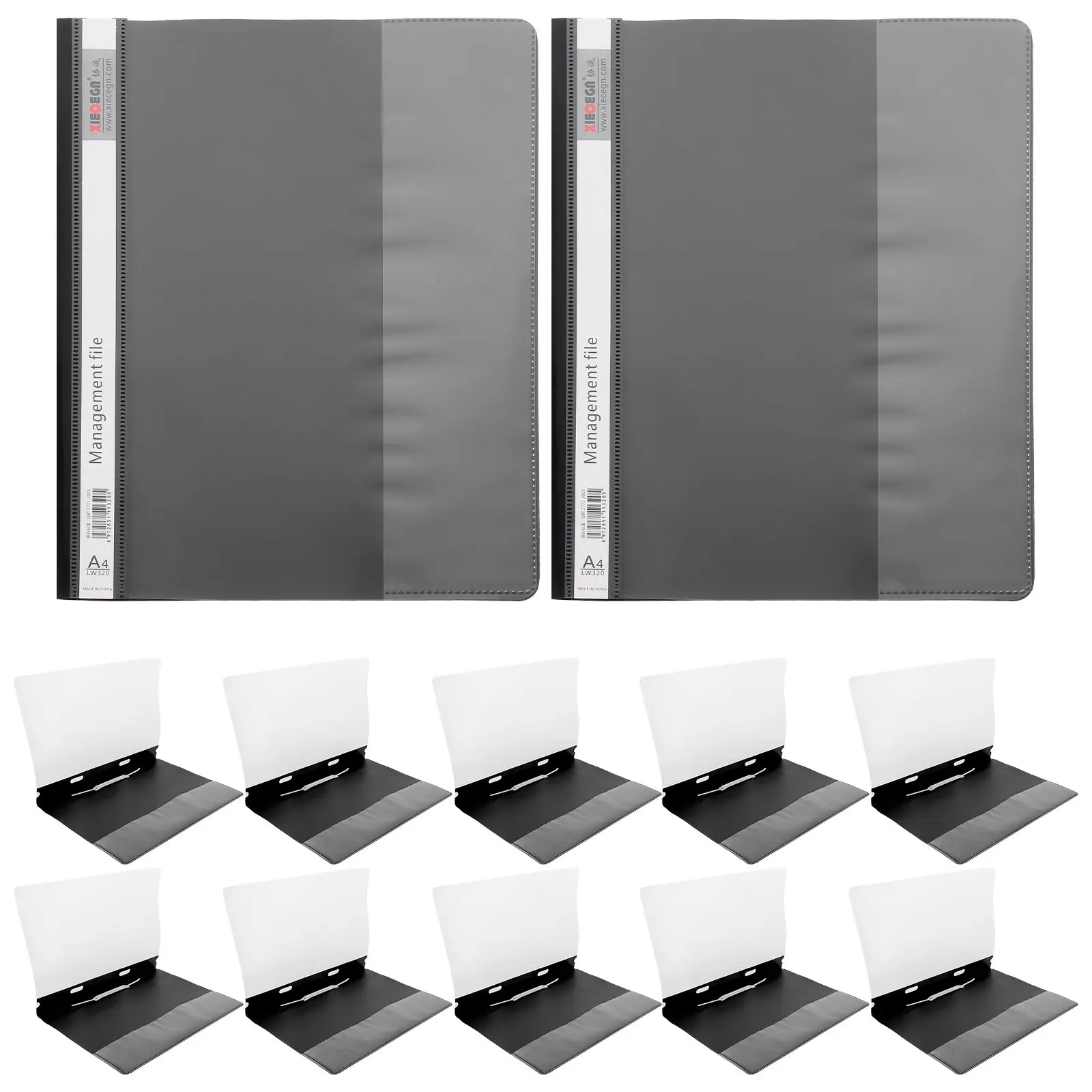 

12Pcs A4 Plastic File Folder Reusable Report Cover Document Sleeve with Dual Hole Design for Easy Categorization and Quick