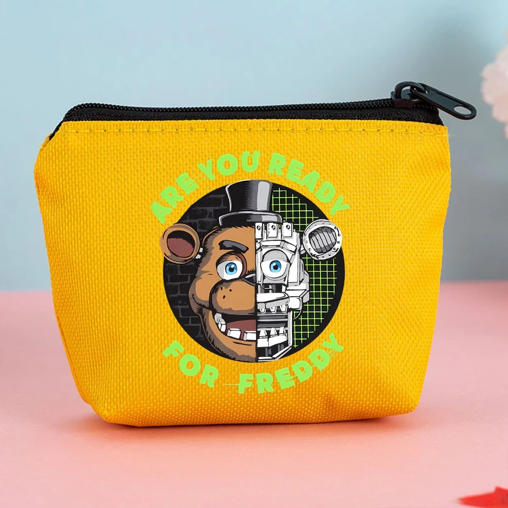 Fnafs Coin Purse for Children Monederos Mini Bags Anime Zipper Wallet Square Key Card Bag Kid Storage Pocket Pack Card Holder