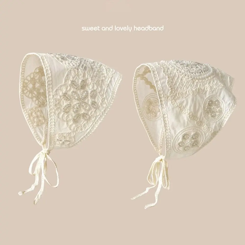 

Вязаная треугольная повязка на голову, новая модная, ручной работы, крючком, в простом стиле, головной убор, шапка, милая повязка-полотенце для весны и лета