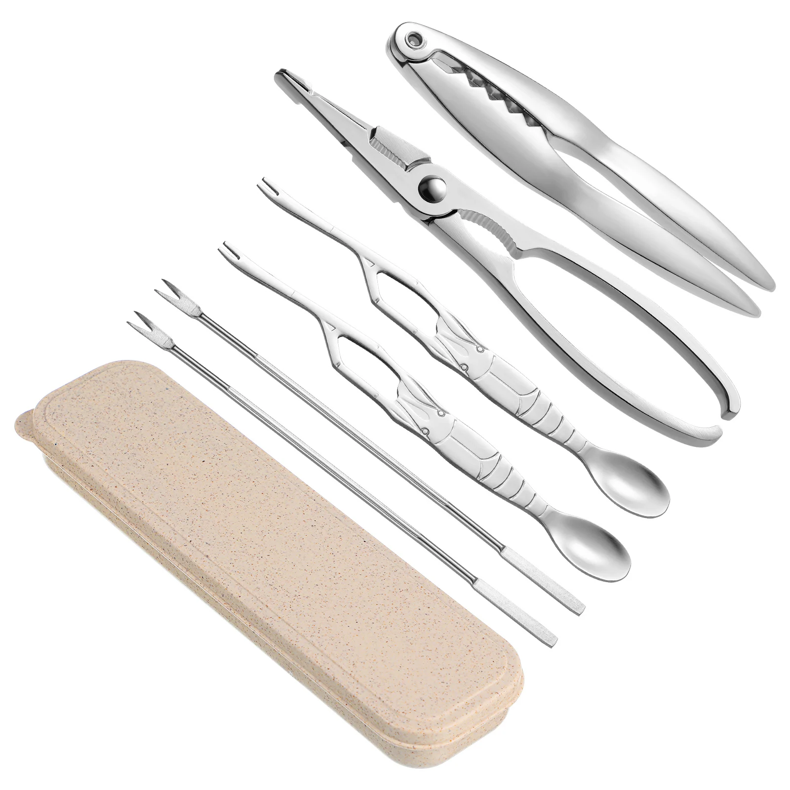 

Nutcracker Crab Claw Tool Set Seafood Forks Tools Cutlery Eating Kit Leg Crackers