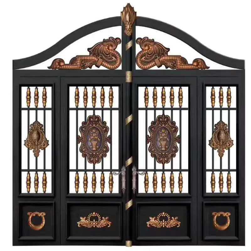 Postmodern Style Durable Aluminum Gate with Finished Surface Courtyard & Garden Gate Villa Yard Gate