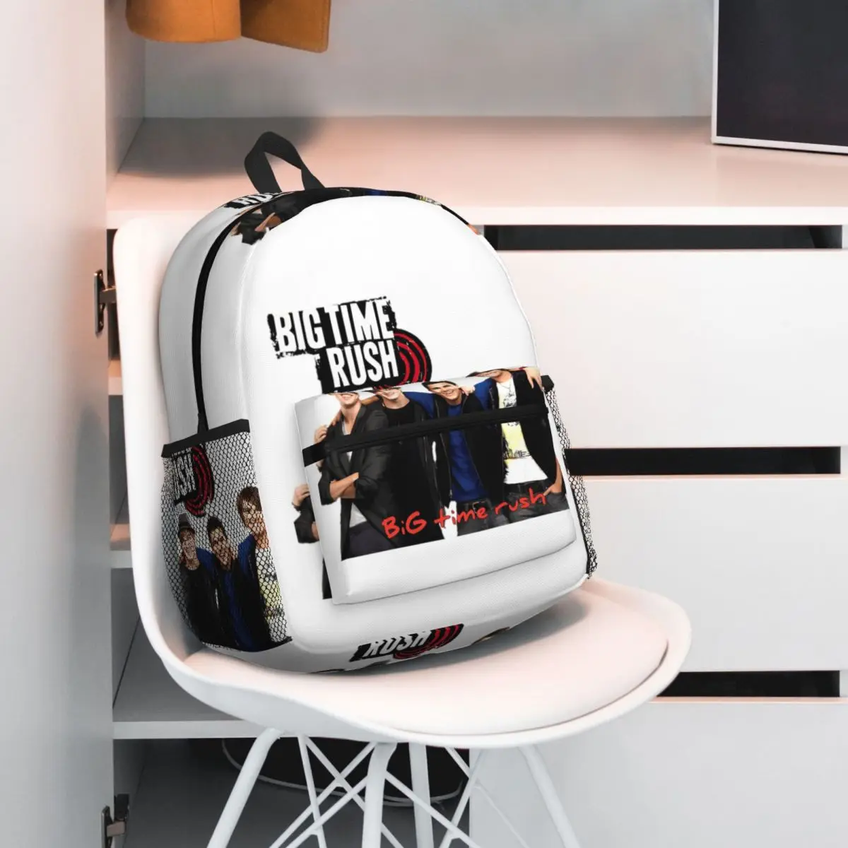 Big Time Rush Music Band Tour Logo Student Backpack School Bag Hiking Travel Daypack for Men Women Bookbag Shoulder Bags
