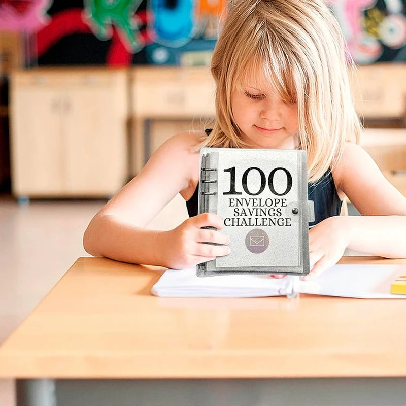 Money-Saving Challenge Kit, 100 Envelope Challenge Binder For Saving 5050 Cash Envelopes For Budget Planning Easy To Use