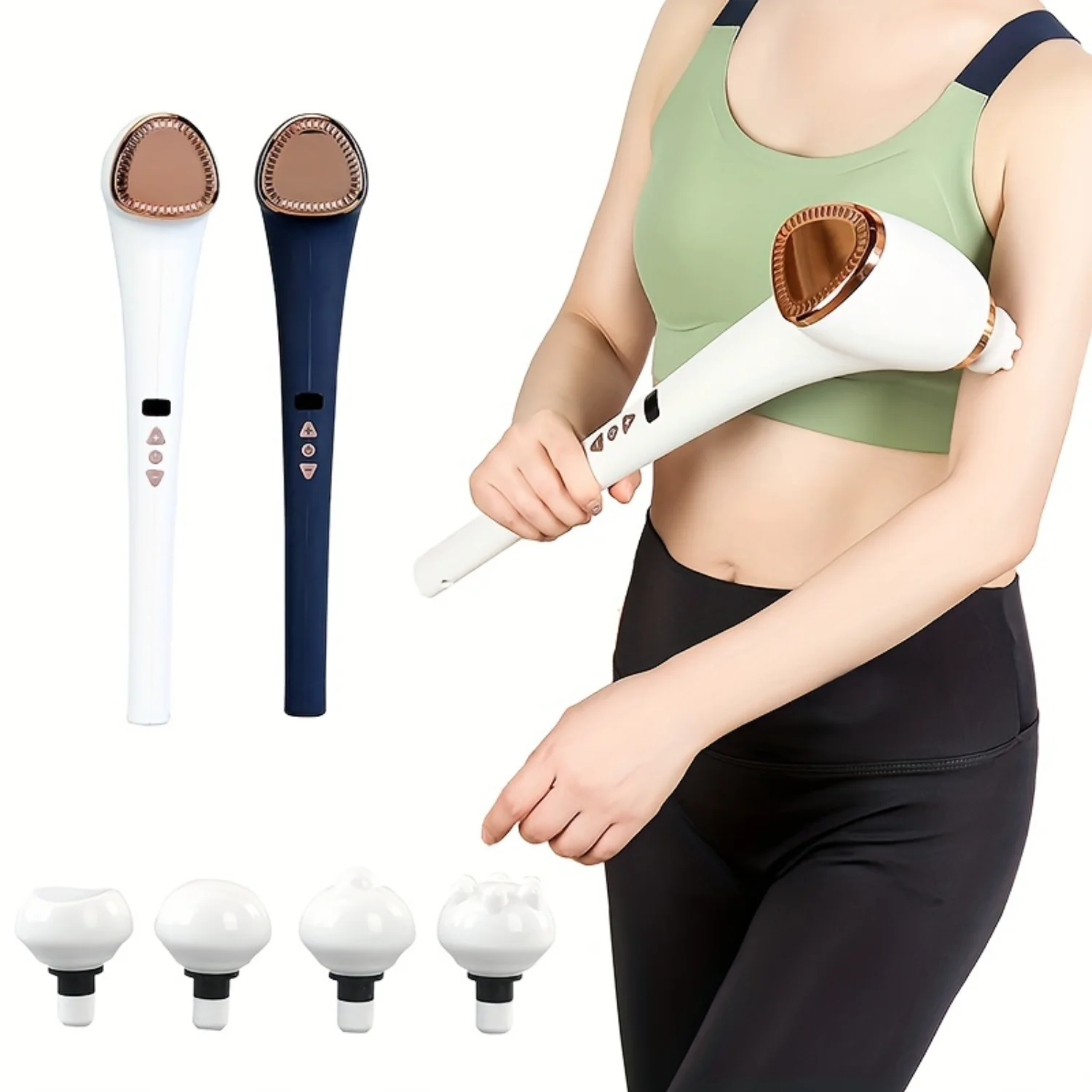 

Ручной массажный инструмент RelieveX Pro — пистолет для глубоких фасций для облегчения шейного и всего тела — эргономичный, портативный, 4, настраиваемый