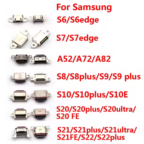 10Pcs USB Charging Socket Port Plug Dock Charger Connector For Samsung S6 S7 edge S8 S9 S10 S20 S21 S22 Plus Ultra FE A52 A82