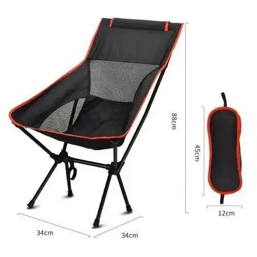 Outdoor folding chair, camping leisure folding chair, portable foldable space chair, beach chair, lightweight folding chair