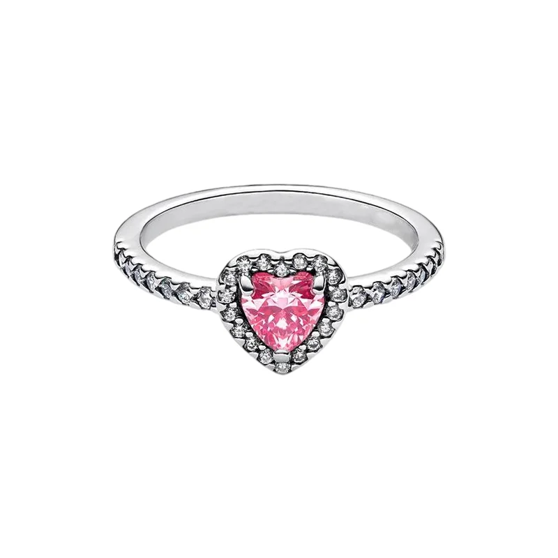 Women's 925 Silver Double Love Butterfly Gold Ring