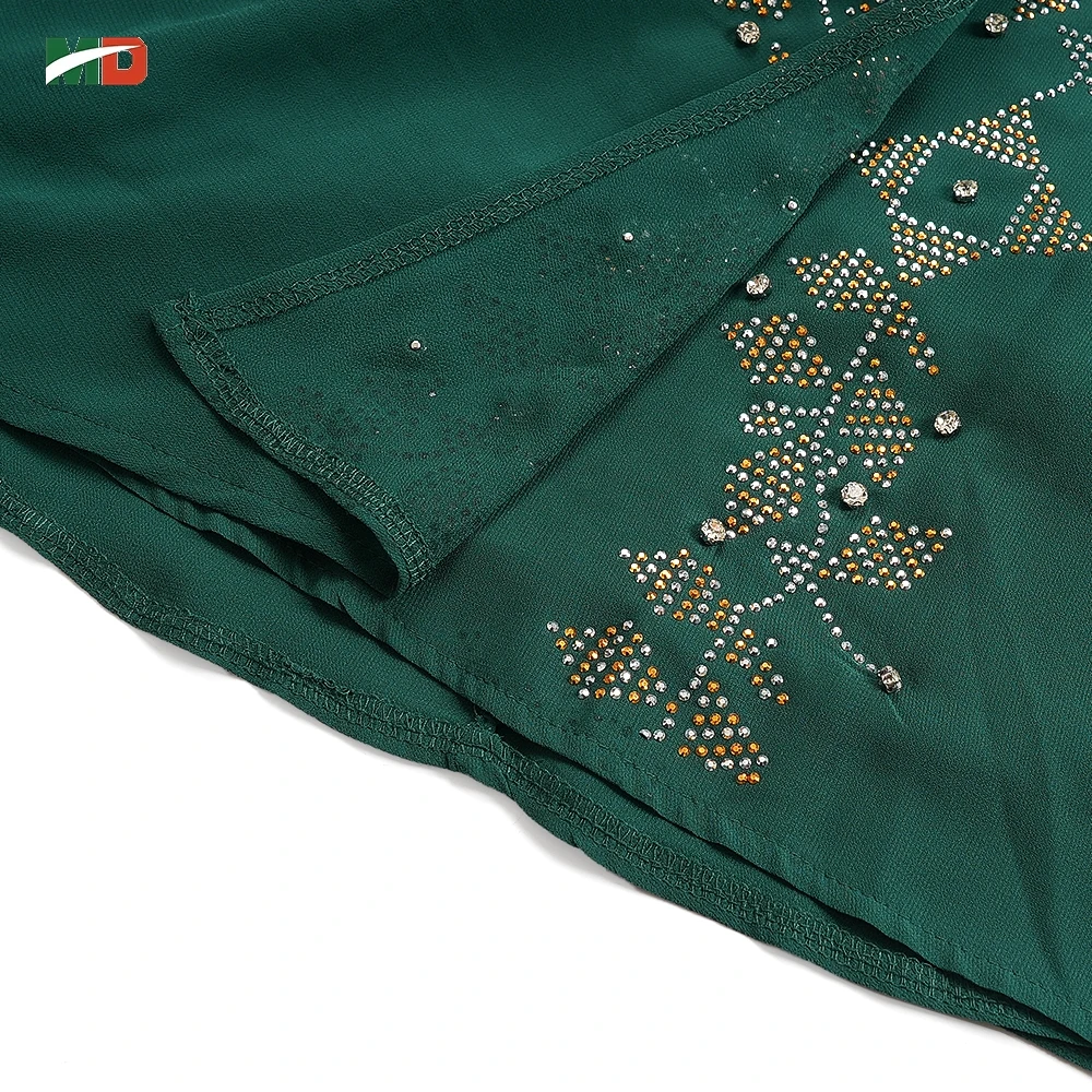 MD 2025 فستان أفريقي مقاس كبير للنساء أنيق دبي تركيا أفريقيا مسلم الماس ملابس حفلات الزفاف ثوب الكنيسة الخضراء #6