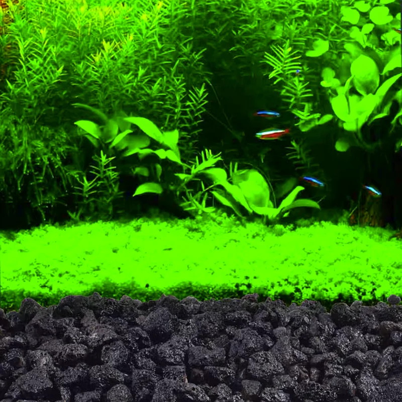 Natural Black Volcanic Stone Aquarium Decorations Fish Tank Landscaping Rocks Decors The Ornament Accessories 100g 200g 500g