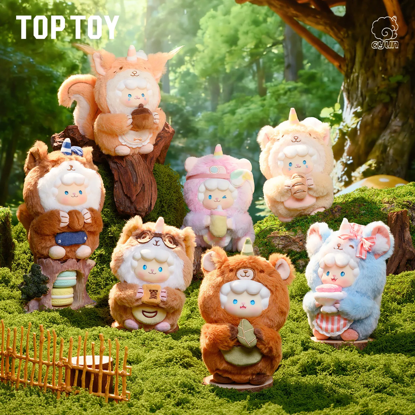 

TOPTOY Blind Box Plush Doll Gyun Rolled Sheep Rodent Friend Series Vinyl Cute Figurine Desktop Ornament Collectible Gift