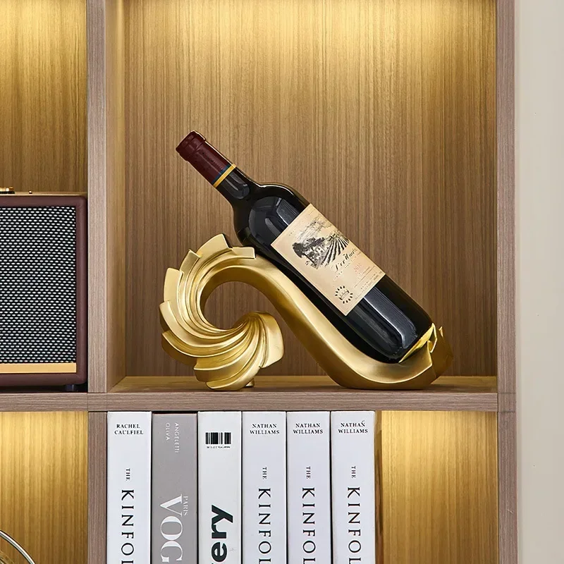 

Resin Wine Bottle Holder Statue Creative Simple Spiral Wine Decorative Tabletop Wine Rack for Home Kitchen