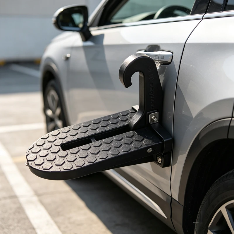 Universal Foldable Car Step Roof Rack Ladder for SUV Truck Anti-Slip Footrest Hook Easy Install Car Accessories