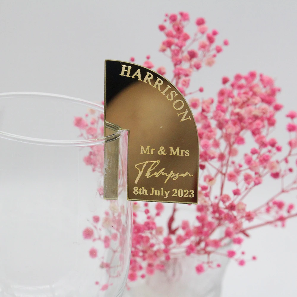 

Personalized Acrylic Tags for Drinks, Cocktail Markers, Wedding, Birthday Party, Champagne Drink Tags, 30, 50, 100Pcs