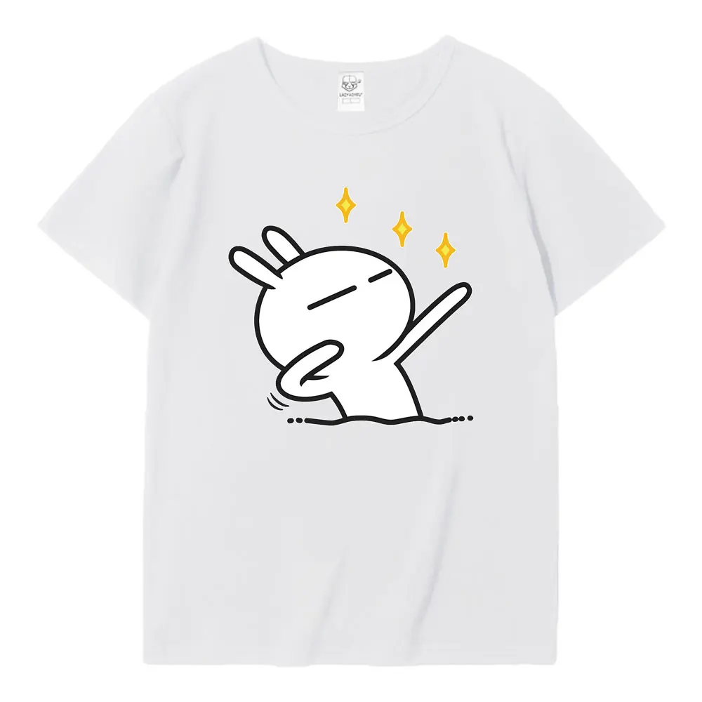 Tuzki Dance Classic T-Shirt Stylish Cartoon Harajuku Men's Printed Shirt Funny Kawaii Rabbit Anime Harajuku Tshirt Tops