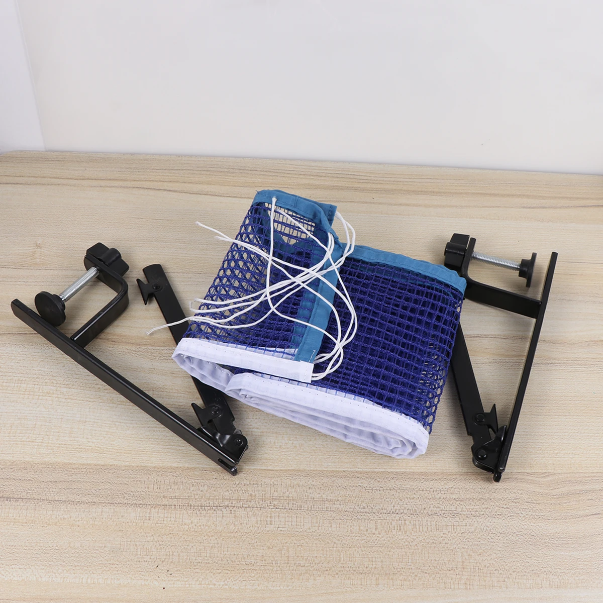 

Table Tennis Net Post Set Heavy Duty Nylon Anti Rust Metal Clamp Portable Standard Easy Setup for Indoor